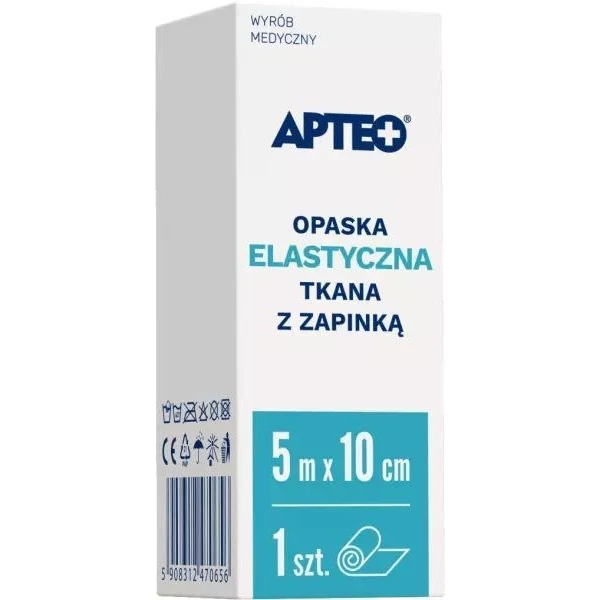 Opaska elastyczna tkana z zapinką, Apteo, 5mx10cm, 1 sztuka
