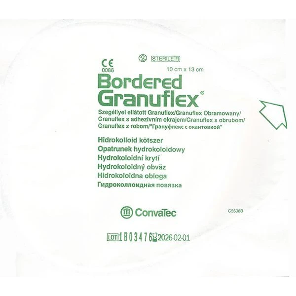 Opatrunek hydrokoloidowy, Granuflex Bordered, jałowy, 10cmx13cm, 1 sztuka