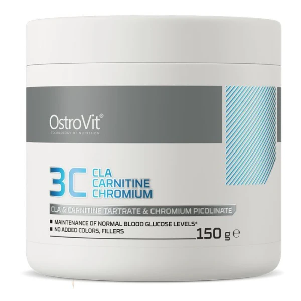 OstroVit, 3C CLA, Karnityna, Chrom, lemoniada malinowa z miętą, 150g