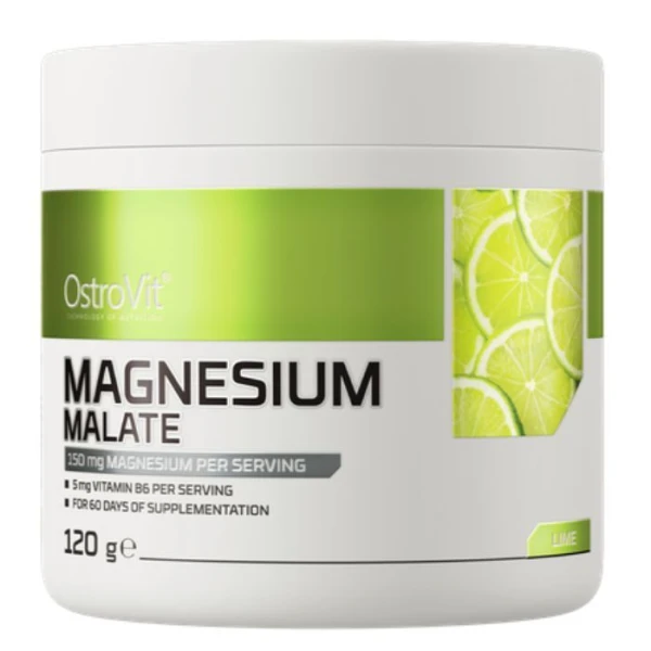 OstroVit, Jabłczan magnezu, smak limonkowy, 120g