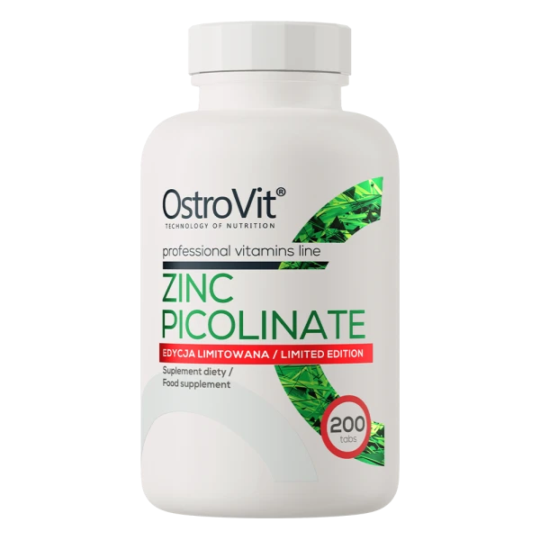 OstroVit, Zinc Picolinate, 200 tabletek