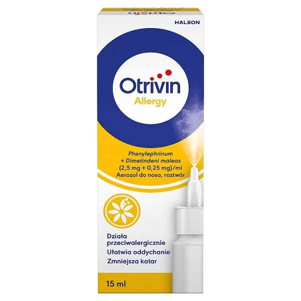 Otrivin Allergy (2,5mg+0,25mg)/ml, aerozol do nosa, 15ml
