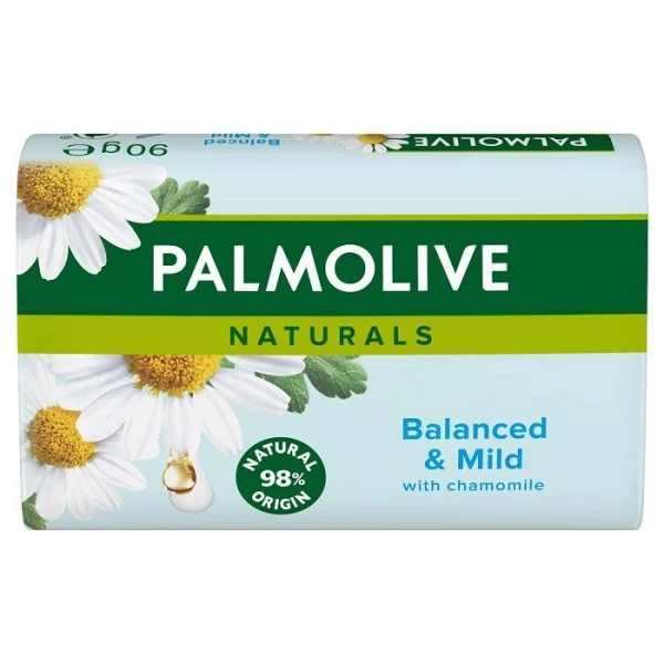 Palmolive Naturals Balanced & Mild with Chamomile, mydło w kostce, z ekstraktem z rumianku, 90g