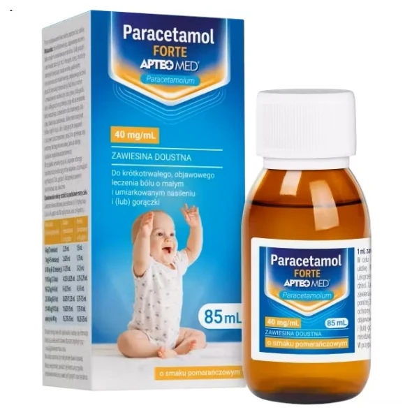 Paracetamol Forte 40mg/ml, Apteo Med, zawiesina doustna, 85ml
