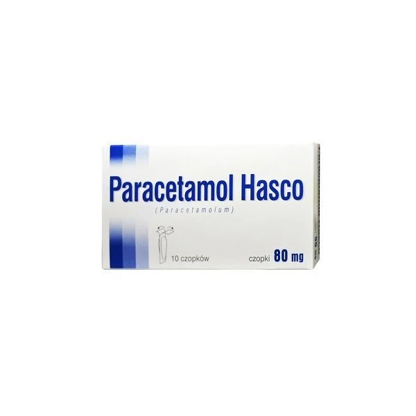 Paracetamol Hasco 80mg, czopki doodbytnicze, 10 sztuk