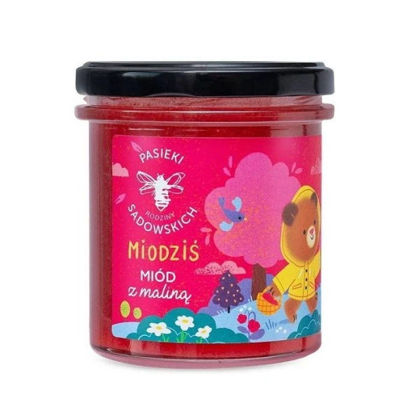 Pasieki Rodziny Sadowskich, Miodziś, miód z maliną, 430g