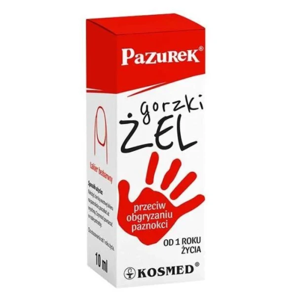 Pazurek, gorzki żel przeciw obgryzaniu paznokci, od 1 roku życia, 10ml