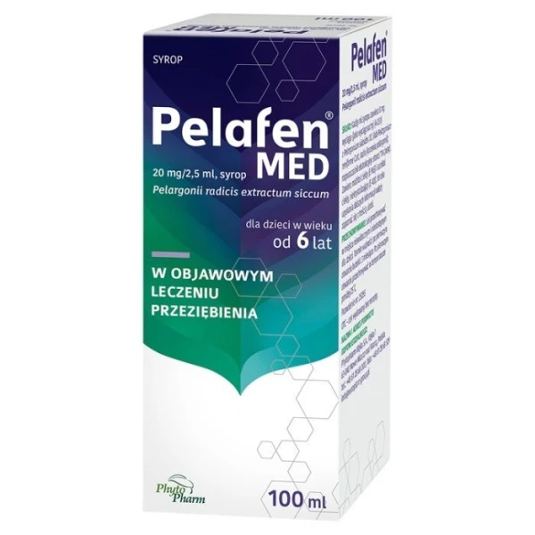 Pelafen Med 20mg/2,5ml, syrop, dla dzieci od 6 lat i dorosłych, 100ml