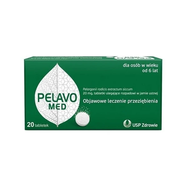 Pelavo Med 20mg, dla dorosłych i dzieci powyżej 6 roku życia, 20 tabletek ulegających rozpadowi w jamie ustnej