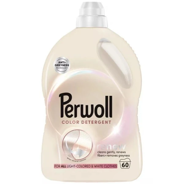 Perwoll Color Renew Detergent, płyn do prania jasnych i białych tkanin, 3l