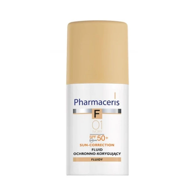 Pharmaceris F, fluid ochronno-korygujący SPF 50+, 01 - Ivory, 30ml