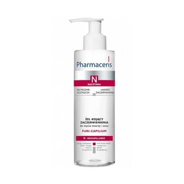 Pharmaceris N, Puri-Capilium, żel kojący zaczerwienienia do mycia twarzy i oczu, 190ml