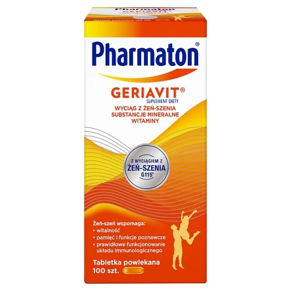 Pharmaton Geriavit, 100 tabletek powlekanych