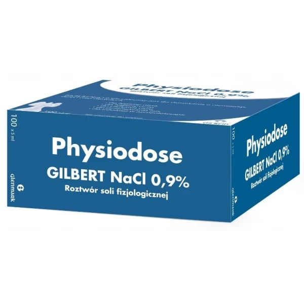 Physiodose, Gilbert NaCl 0,9%, roztwór soli fizjologicznej, 100 ampułek po 5ml