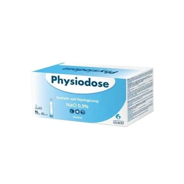 Physiodose, Gilbert NaCl 0,9%, roztwór soli fizjologicznej, 40 ampułek po 5ml