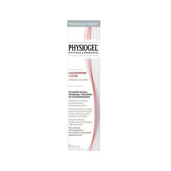 Physiogel Łagodzenie i Ulga, krem do twarzy do skóry bardzo suchej, wrażliwej i skłonnej do zaczerwienienia, 40ml