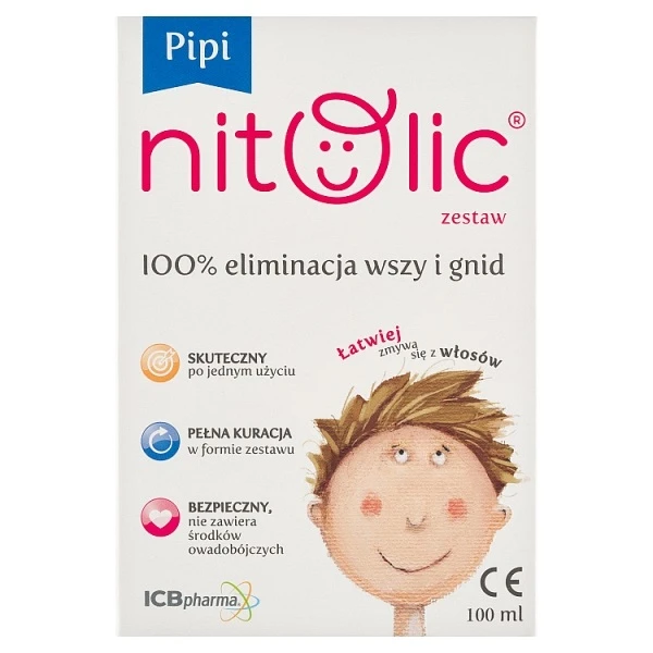 Pipi Nitolic, zestaw do eliminacji wszy i gnid, 1 sztuka