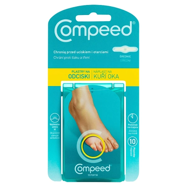 Plastry na odciski, Compeed, średnie, 10 sztuk
