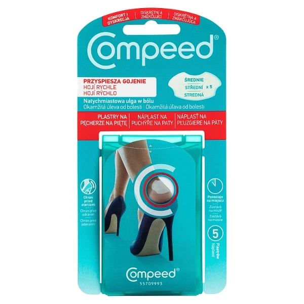 Plastry na pęcherze na piętę, Compeed, 5 sztuk