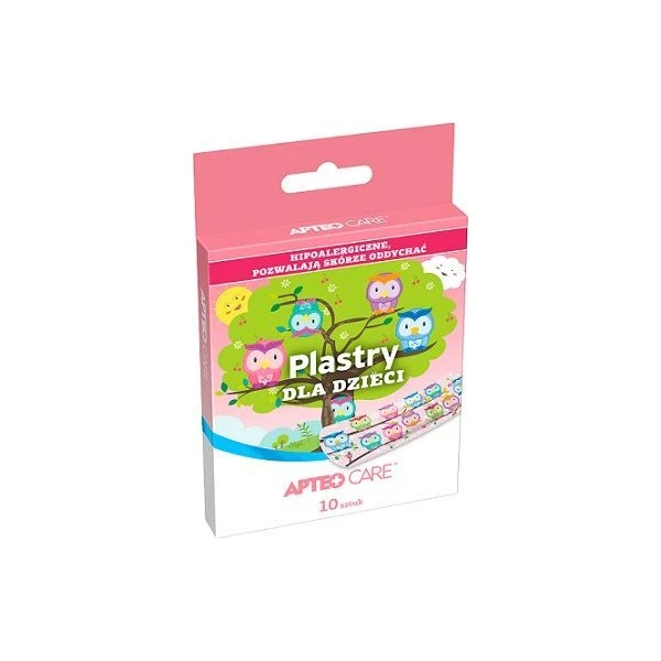 Plastry dla dzieci, Apteo Care, sowy, 72 x 25mm, 10 sztuk