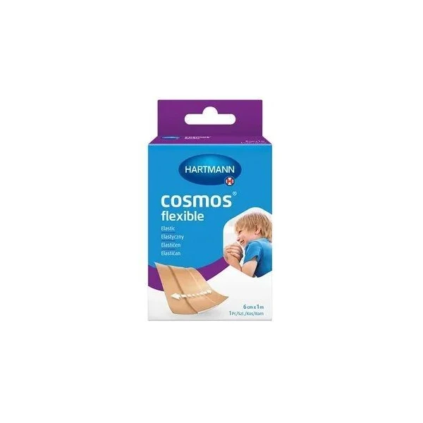 Plastry elastyczne Cosmos Flexible, do cięcia, cieliste, 1m x 6cm, 1 sztuka