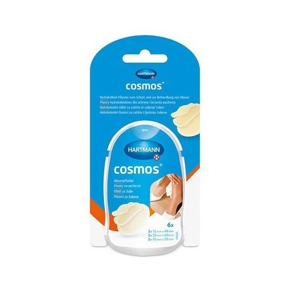 Plastry hydrokoloidowe na pęcherze Cosmos, 3 rozmiary, 6 sztuk