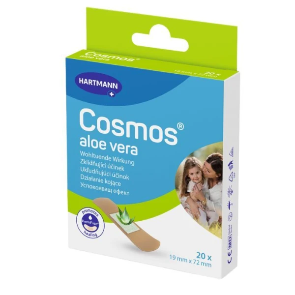 Plastry opatrunkowe Cosmos Aloe Vera, 20 sztuk