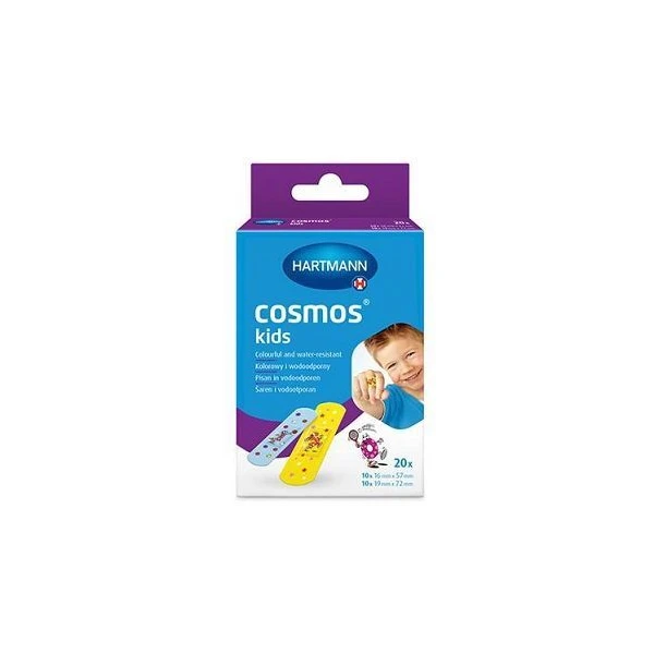 Plastry opatrunkowe dla dzieci, Cosmos Kids, 2 rozmiary, 20 sztuk