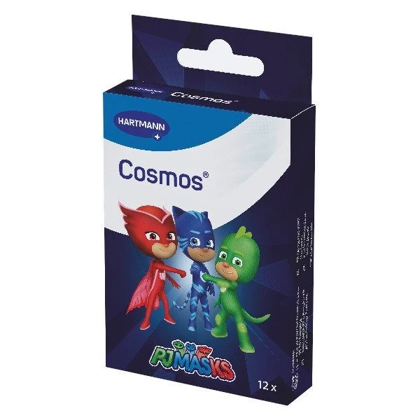 Plastry opatrunkowe dla dzieci, Cosmos PJ Masks, 3 rozmiary, 12 sztuk
