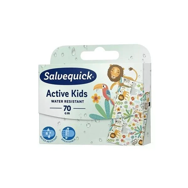 Plastry wodoodporne, Salvequick Active Kids, plastry do cięcia, 70cm, 1 sztuka