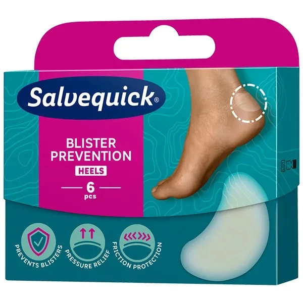 Plastry na pęcherze i otarcia, Salvequick Foot Care, medium, 6 sztuk