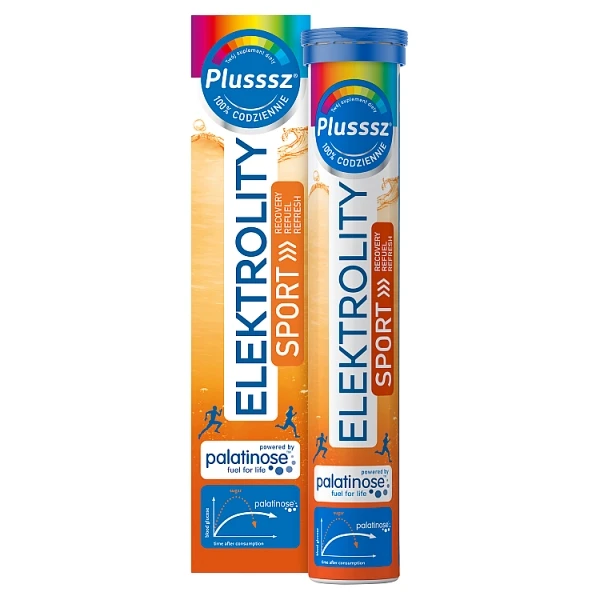 Plusssz Elektrolity Sport 100% Complex, smak cytryna-grejpfrut, 24 tabletki musujące