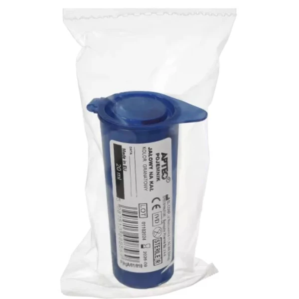 Pojemnik do analizy kału, Apteo, z łopatką, jałowy, 20ml