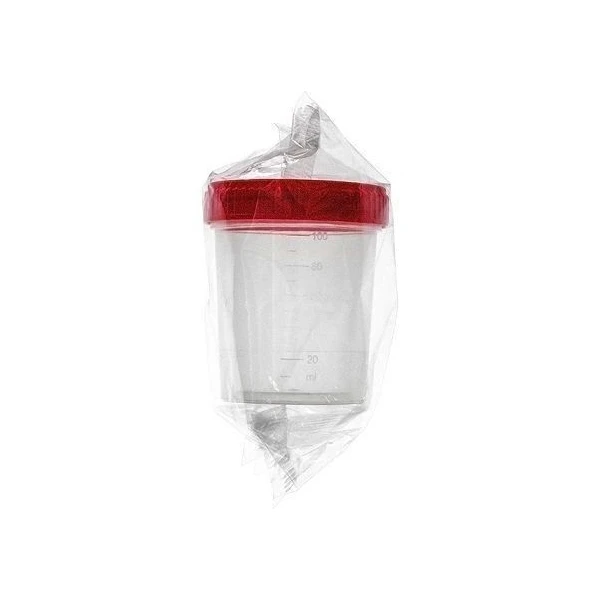 Pojemnik do analizy moczu, Apteo, z nakrętką, jałowy, 100ml