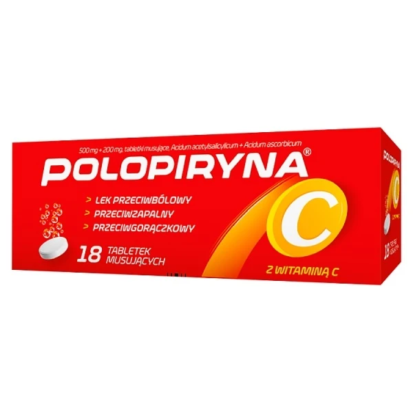 Polopiryna C (500mg+200mg), 18 tabletek musujących