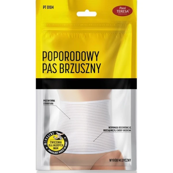 Poporodowy pas brzuszny, Pani Teresa, rozmiar L, kolor beżowy, 1 sztuka