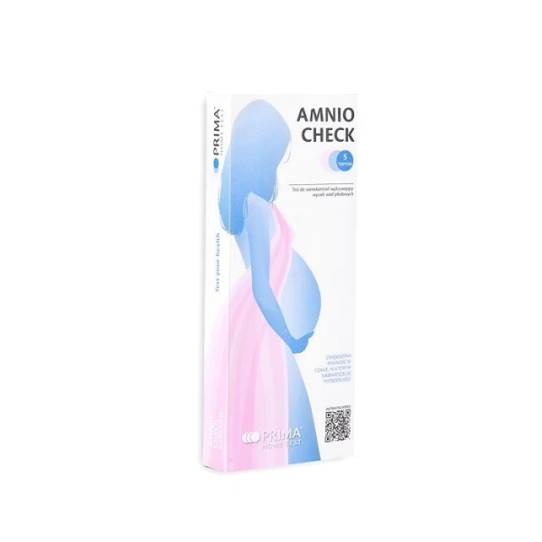 Prima Home Test, Amnio Check, test do samokontroli wykrywający wyciek wód płodowych, 5 sztuk