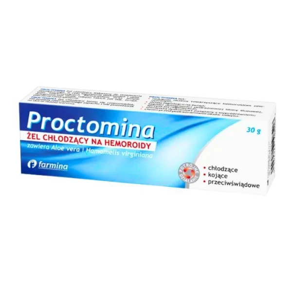 Proctomina, żel chłodzący na hemoroidy, 30g