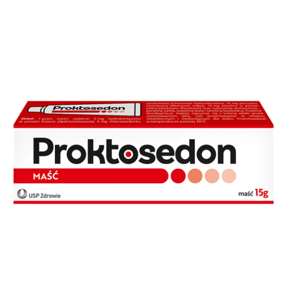 Proktosedon (5mg+5mg+10mg+10mg)/g, maść doodbytnicza, 15g