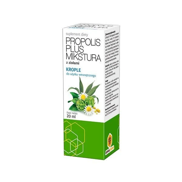 Propolis Plus Mikstura z ziołami, krople, 20ml