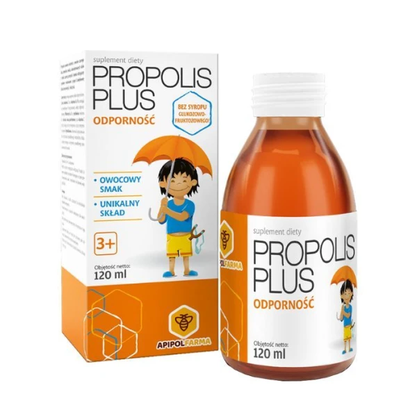 [DATA - 2026-12-31] Propolis Plus, płyn o smaku owocowym, dla dzieci od 3 roku życia, 120ml