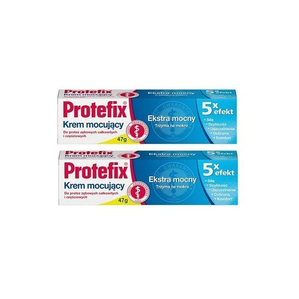 Protefix, krem mocujący ekstra mocny, 2x47g