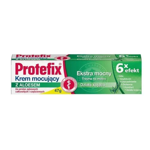 Protefix, krem mocujący, ekstra mocny, z aloesem, 47g