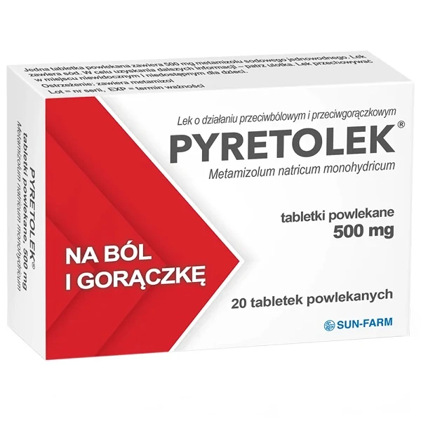 Pyretolek 500mg, 20 tabletek
