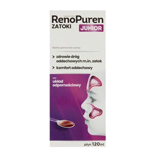 RenoPuren Zatoki Junior, płyn dla dzieci po 3 roku życia, 120ml