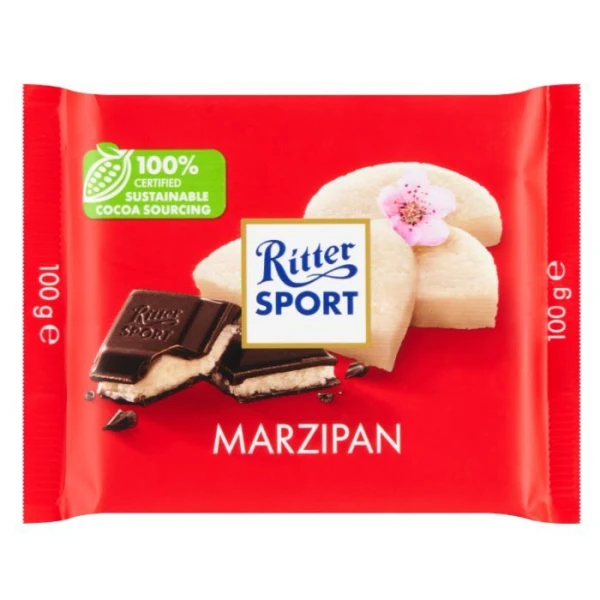 [DATA - 2026-09-14] Ritter Sport, Marzipan, czekolada deserowa z nadzieniem marcepanowym, 100g
