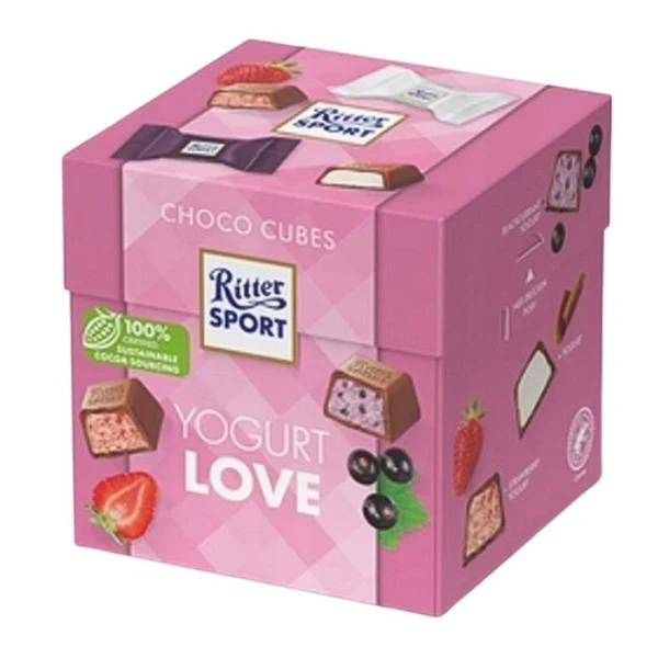 [DATA - 2026-09-17] Ritter Sport, Yogurt Love, mieszanka czekoladek nadziewanych z mlecznej czekolady, 176g
