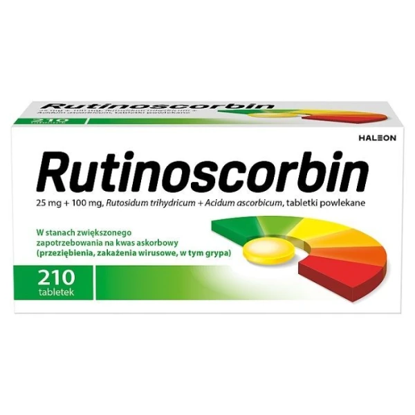 Rutinoscorbin (25mg+100mg), 210 tabletek