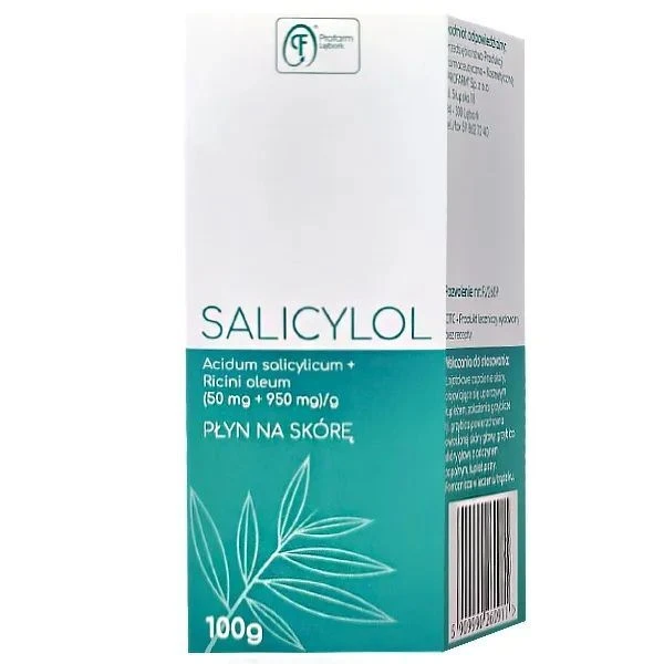 Salicylol (50mg+950mg)/g, płyn na skórę, 100g