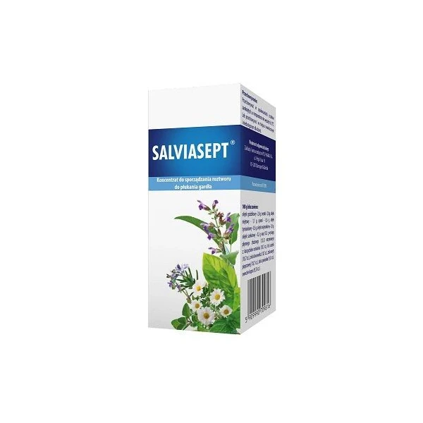 Salviasept, koncentrat do sporządzania roztworu do płukania gardła, 38ml